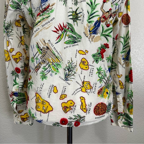 J. Crew Hawaiian 100% Cotton Button Down Long Sleeves Shirt, Sz Medium - Picture 11 of 12